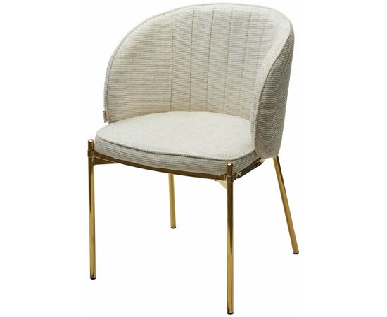 Стул DIANA Modica-40 бежево-белый, ткань / золотой каркас, ®DISAUR | Интернет магазин мебели и декора LifeDekor