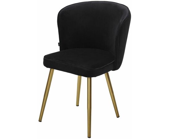 Стул МОНЕ ZIZI 521 Черный, велюр / Золотой каркас M-City | Интернет магазин мебели и декора LifeDekor