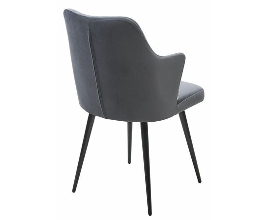 Стул HERMAN Barkhat 3 Графит, велюр без "пальчиковый" / черный каркас М-City, изображение 2 | Интернет магазин мебели и декора LifeDekor