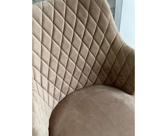 Стул HERMAN БЕЖЕВЫЙ #5, велюр / белый каркас М-City, изображение 4 | Интернет магазин мебели и декора LifeDekor