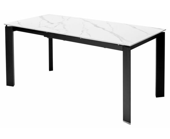 Стол CORNER 120 MATT WHITE MARBLE SINTERED STONE/ BLACK М-City, изображение 6 | Интернет магазин мебели и декора LifeDekor