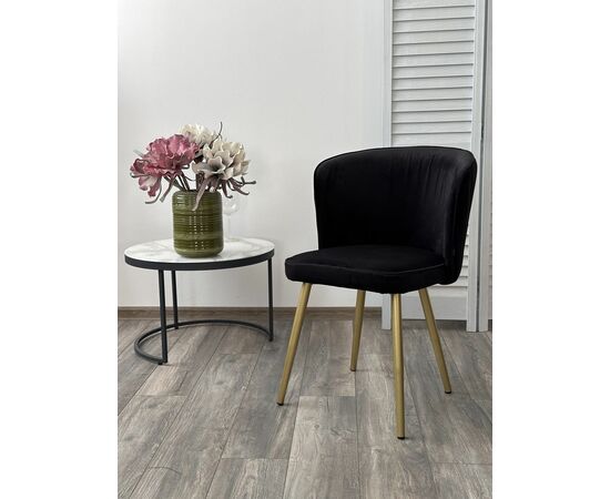 Стул МОНЕ ZIZI 521 Черный, велюр / Золотой каркас M-City, изображение 2 | Интернет магазин мебели и декора LifeDekor
