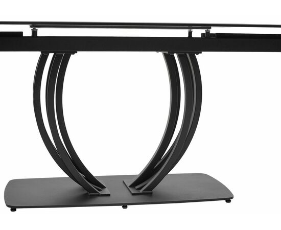 Стол MATERA 160 KL-136 Серый мрамор матовый, итальянская керамика/ черный каркас М-City, изображение 9 | Интернет магазин мебели и декора LifeDekor