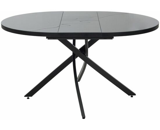 Стол ДАРИО D110 раскладной Черный, стекло/ Черный каркас М-City, изображение 4 | Интернет магазин мебели и декора LifeDekor