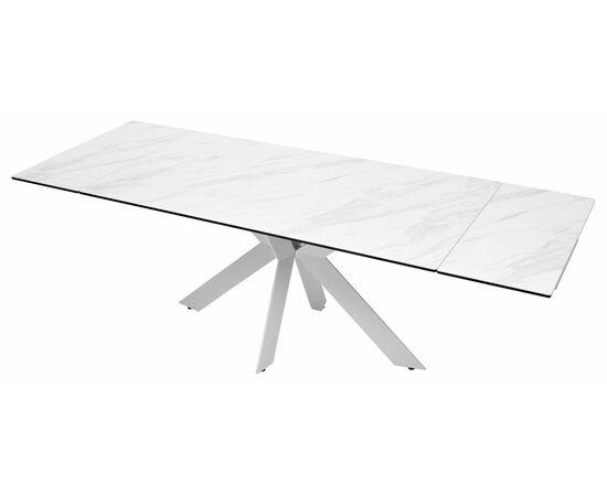 Стол BELLUNO 160 MARBLES KL-99 Белый мрамор матовый, итальянская керамика/ белый каркас М-City, изображение 8 | Интернет магазин мебели и декора LifeDekor