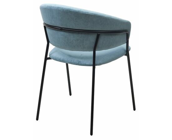 Стул ГЕММА, цвет RAIN 7 breeze, велюр / черный каркас М-City, изображение 6 | Интернет магазин мебели и декора LifeDekor