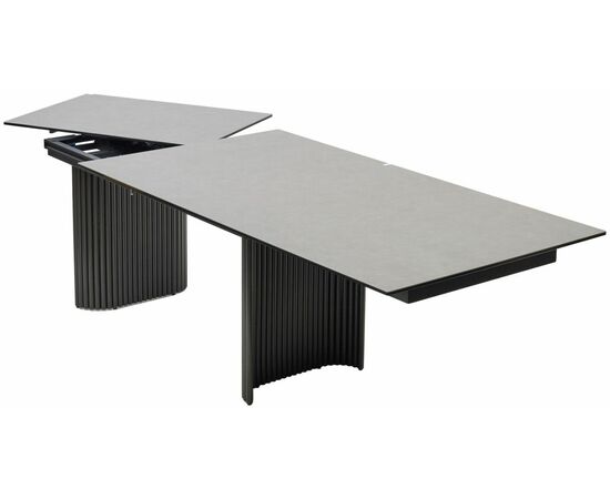 Стол RAGNAR 180 цвет 1699 Серая кожа, керамика / Темно-серый каркас, ®DISAUR, изображение 7 | Интернет магазин мебели и декора LifeDekor