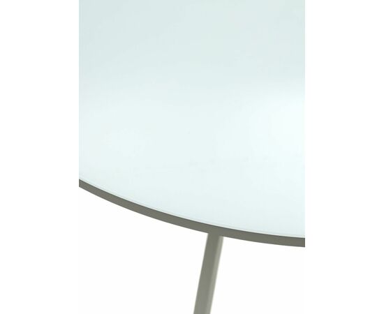 Стол ДАРИО D100 Белый, стекло/ Белый каркас М-City, изображение 5 | Интернет магазин мебели и декора LifeDekor