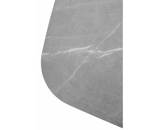 Стол MATERA 160 KL-136 Серый мрамор матовый, итальянская керамика/ черный каркас М-City, изображение 5 | Интернет магазин мебели и декора LifeDekor