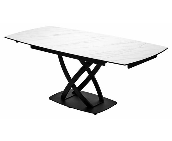 Стол FOGGIA 140 KL-99 Белый мрамор матовый, итальянская керамика/ черный каркас М-City, изображение 8 | Интернет магазин мебели и декора LifeDekor