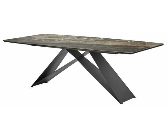 Стол МАРСЕЛЬ 220 RITCHER DOVE Amadeus, керамика / Черный М-City | Интернет магазин мебели и декора LifeDekor