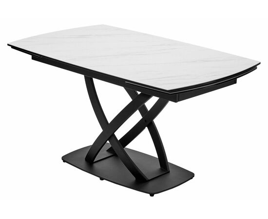 Стол FOGGIA 140 KL-99 Белый мрамор матовый, итальянская керамика/ черный каркас М-City, изображение 11 | Интернет магазин мебели и декора LifeDekor