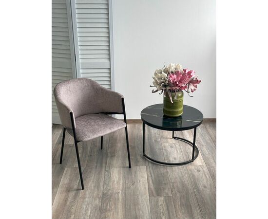 Стул ДИЛЛ, цвет RAIN 11 капучино, велюр / черный каркас М-City, изображение 4 | Интернет магазин мебели и декора LifeDekor