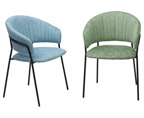 Стул ГЕММА, цвет RAIN 7 breeze, велюр / черный каркас М-City, изображение 5 | Интернет магазин мебели и декора LifeDekor