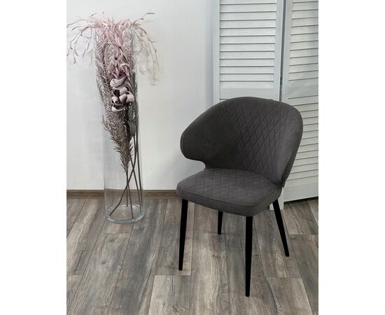 Стул ХИЛТОН, цвет B28 Темно-серый, велюр / черный каркас М-City, изображение 4 | Интернет магазин мебели и декора LifeDekor