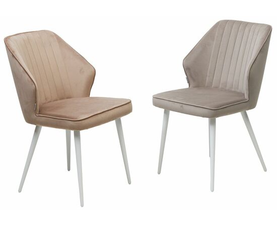 Стул SEATTLE-V БЕЖЕВЫЙ #5, велюр / белый каркас М-City, изображение 6 | Интернет магазин мебели и декора LifeDekor