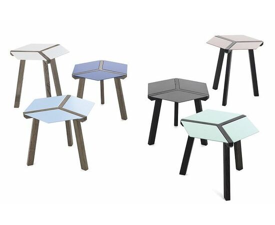 Стол журн. ESA 07.35 M318 light  blu/ L002 oak spessart | Интернет магазин мебели и декора LifeDekor