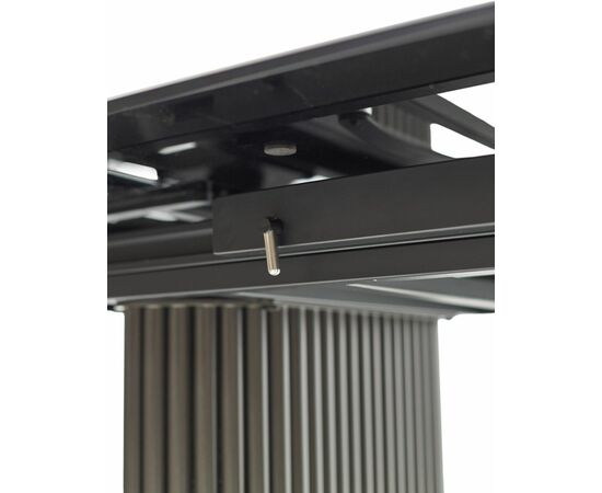 Стол RAGNAR 180 цвет 1699 Серая кожа, керамика / Темно-серый каркас, ®DISAUR, изображение 6 | Интернет магазин мебели и декора LifeDekor