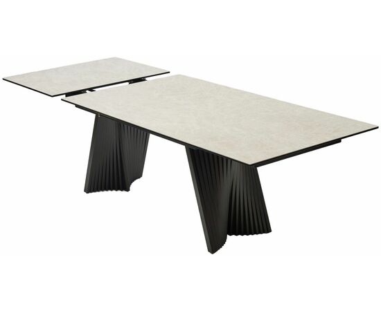 Стол YOAKIM 180 TL-102 Бежевый мрамор, испанская керамика / Темно-серый каркас, ®DISAUR, изображение 12 | Интернет магазин мебели и декора LifeDekor