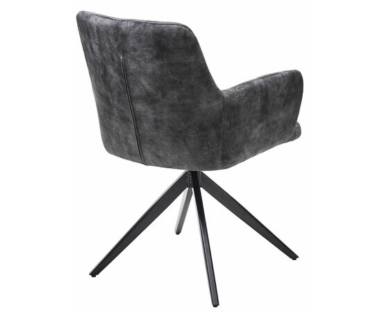 Стул DANTE 360 град.поворот UF912-06В античный серый, велюр без "пальчиковый"/черный, ®DISAUR, изображение 3 | Интернет магазин мебели и декора LifeDekor