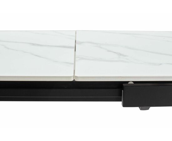 Стол CORNER 120 MATT WHITE MARBLE SINTERED STONE/ BLACK М-City, изображение 8 | Интернет магазин мебели и декора LifeDekor