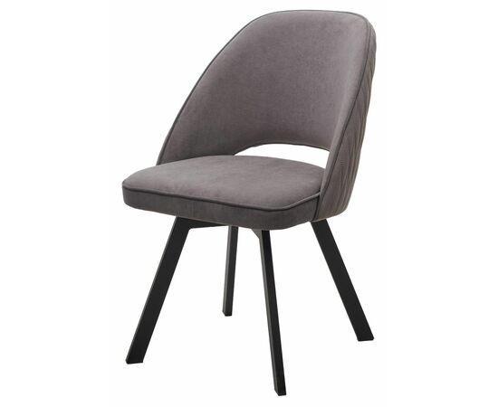 Стул DUNA, цвет B28 Темно-серый, велюр / черный каркас, поворот.360 град. М-City, изображение 9 | Интернет магазин мебели и декора LifeDekor