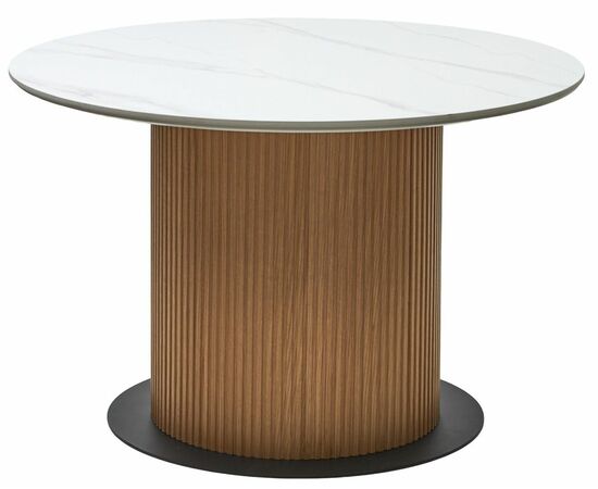 Стол MESA D120 цвет БЕЛЫЙ МРАМОР M326 / Каркас OAK, ®DISAUR | Интернет магазин мебели и декора LifeDekor
