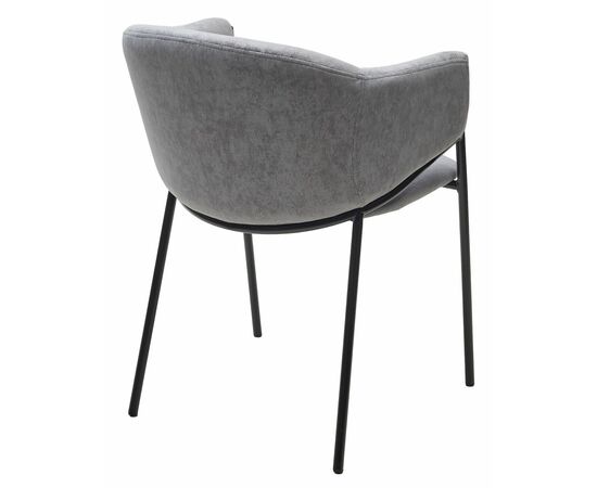 Стул ДИЛЛ, цвет RAIN 17 серый, велюр / черный каркас М-City, изображение 8 | Интернет магазин мебели и декора LifeDekor