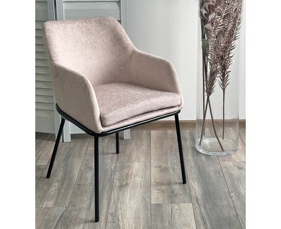 Стул АЛИСТЕР, цвет RAIN 2 какао велюр / черный каркас М-City, изображение 3 | Интернет магазин мебели и декора LifeDekor