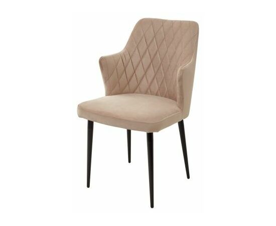 Стул HERMAN БЕЖЕВЫЙ #5, велюр / черный каркас М-City | Интернет магазин мебели и декора LifeDekor