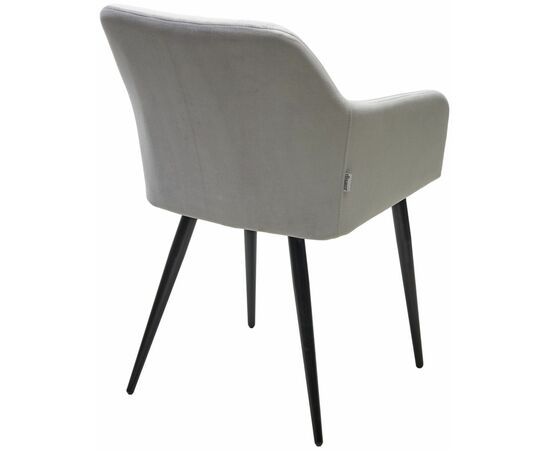 Стул BRANDY-X BM-4 СВЕТЛО-СЕРЫЙ, велюр / белый каркас, велюр М-City, изображение 5 | Интернет магазин мебели и декора LifeDekor