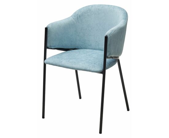 Стул ДИЛЛ, цвет RAIN 7 бриз, велюр / черный каркас М-City | Интернет магазин мебели и декора LifeDekor