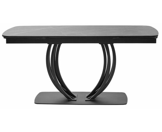 Стол MATERA 160 KL-136 Серый мрамор матовый, итальянская керамика/ черный каркас М-City, изображение 11 | Интернет магазин мебели и декора LifeDekor