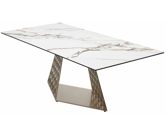 Стол ENNA 220 KL-188 Контрастный мрамор матовый, итальянская керамика/ каркас цвета шампань М-City, изображение 8 | Интернет магазин мебели и декора LifeDekor