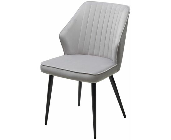 Стул SEATTLE-V СВЕТЛО-СЕРЫЙ BM-4, велюр / черный каркас М-City | Интернет магазин мебели и декора LifeDekor