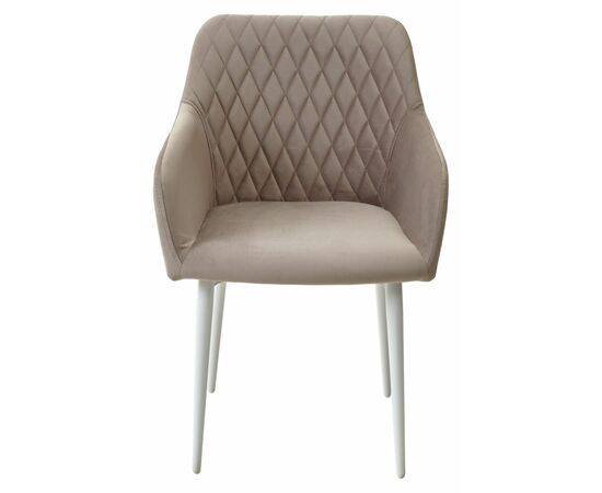 Стул BRANDY-X ЛАТТЕ #25 / белый каркас, велюр М-City, изображение 6 | Интернет магазин мебели и декора LifeDekor