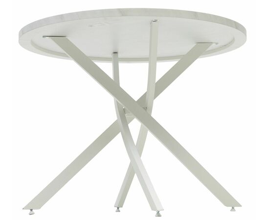 Стол ДАРИО D100 Белый, стекло/ Белый каркас М-City, изображение 8 | Интернет магазин мебели и декора LifeDekor