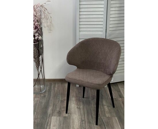 Стул ХИЛТОН, цвет B5 Капучино, велюр / черный каркас М-City, изображение 5 | Интернет магазин мебели и декора LifeDekor