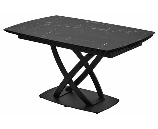 Стол FOGGIA 140 KL-116 Черный мрамор матовый, итальянская керамика/ черный каркас М-City, изображение 5 | Интернет магазин мебели и декора LifeDekor