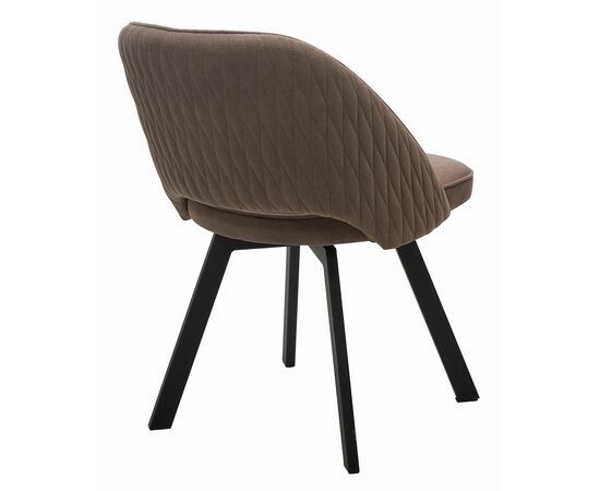 Стул DUNA, цвет B5 Капучино, велюр / черный каркас, поворот.360 град. М-City, изображение 3 | Интернет магазин мебели и декора LifeDekor