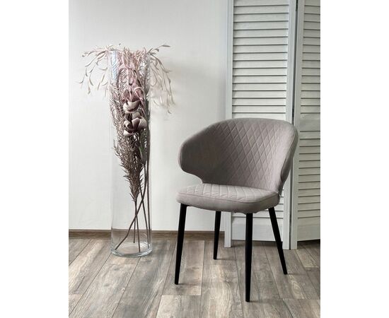 Стул ХИЛТОН, цвет B22 Серый, велюр / черный каркас М-City, изображение 2 | Интернет магазин мебели и декора LifeDekor