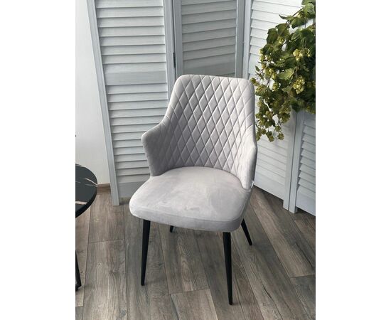 Стул HERMAN СВЕТЛО-СЕРЫЙ  BM-4, велюр / черный каркас М-City, изображение 3 | Интернет магазин мебели и декора LifeDekor