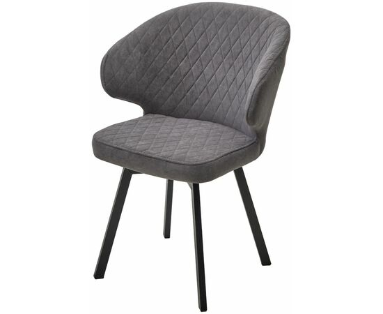 Стул ХИЛТОН 360 град., цвет B28 Темно-серый, велюр / черный каркас М-City | Интернет магазин мебели и декора LifeDekor