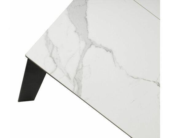 Стол CORNER 120 HIGH GLOSS STATUARIO керамика/ черный каркас М-City, изображение 8 | Интернет магазин мебели и декора LifeDekor