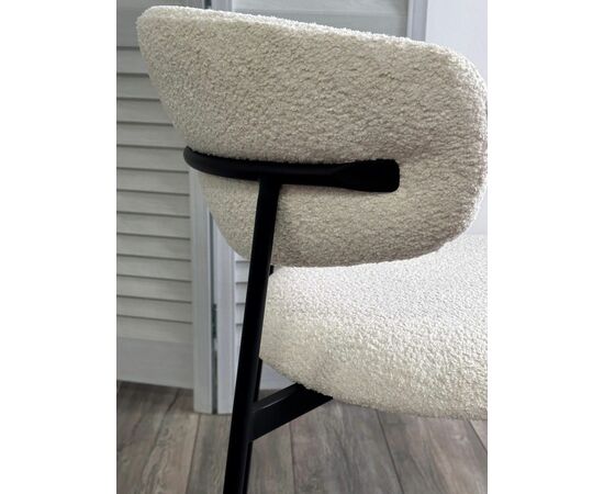 Стул ЛЕОНАРДО Soul 000 Белый, букле / черный каркас М-City, изображение 3 | Интернет магазин мебели и декора LifeDekor