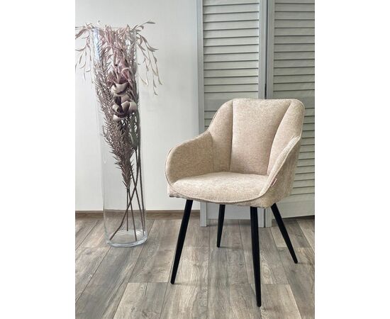 Стул REFLET 3018-10 бежевый, шенилл / черный каркас, ®DISAUR, изображение 3 | Интернет магазин мебели и декора LifeDekor