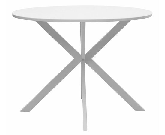 Стол ВЕГА D100 Белый, стекло/ белый каркас М-City, изображение 2 | Интернет магазин мебели и декора LifeDekor