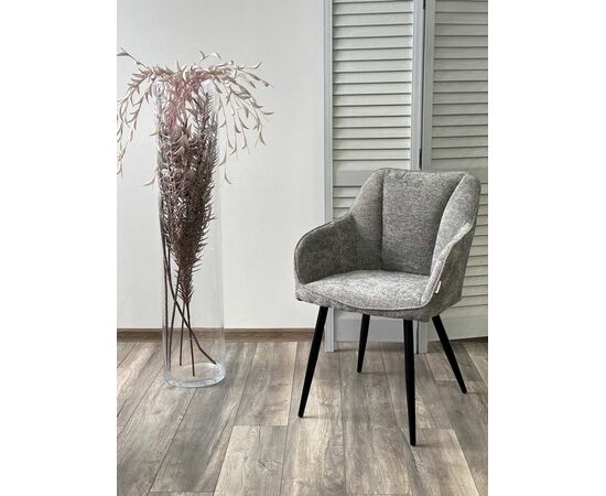 Стул REFLET 3018-17 серый, шенилл / черный каркас, ®DISAUR, изображение 2 | Интернет магазин мебели и декора LifeDekor