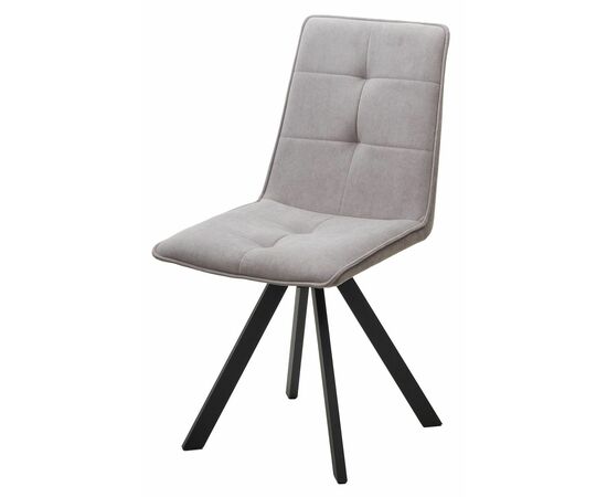 Стул BRONX, цвет B22 Серый, велюр / черный каркас, поворот.360 град. М-City | Интернет магазин мебели и декора LifeDekor