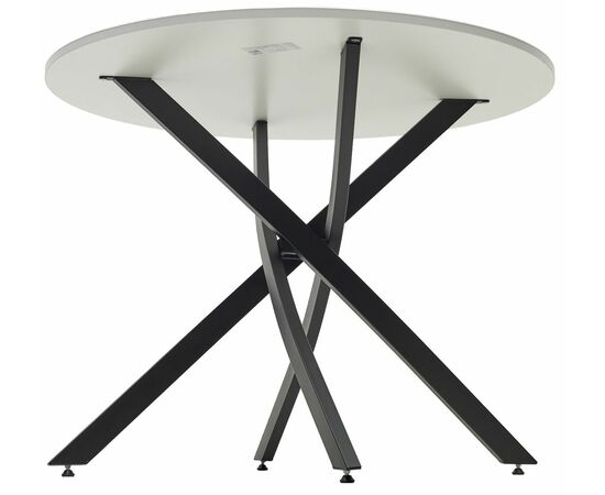 Стол ДАРИО D100 Белый, стекло/ Черный каркас М-City, изображение 7 | Интернет магазин мебели и декора LifeDekor